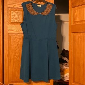 Maison Jules Teal Dress L, Sleeveless